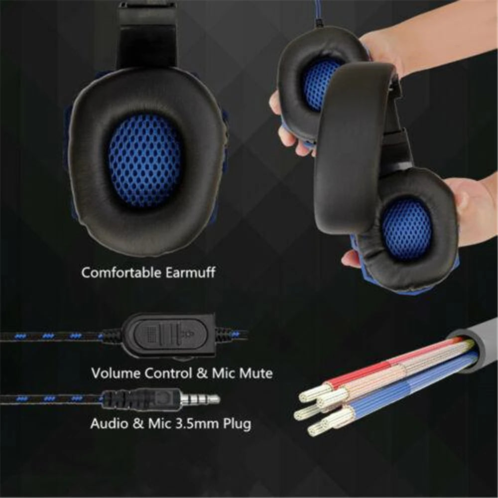 Wired Multi-Platform Gaming Headset – 120° Adjustable with Noise-Canceling Mic