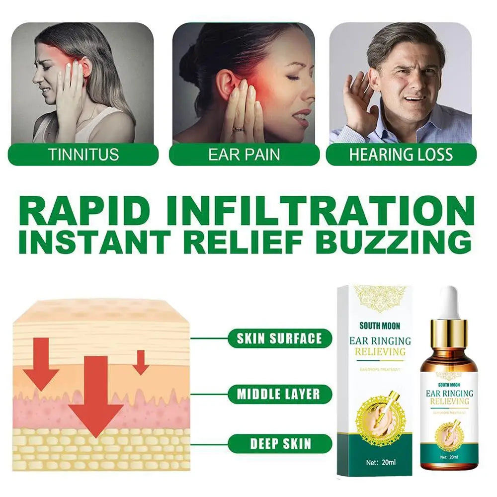 3pcs Ear Ringing Relief Drops – Tinnitus & Earache Treatment