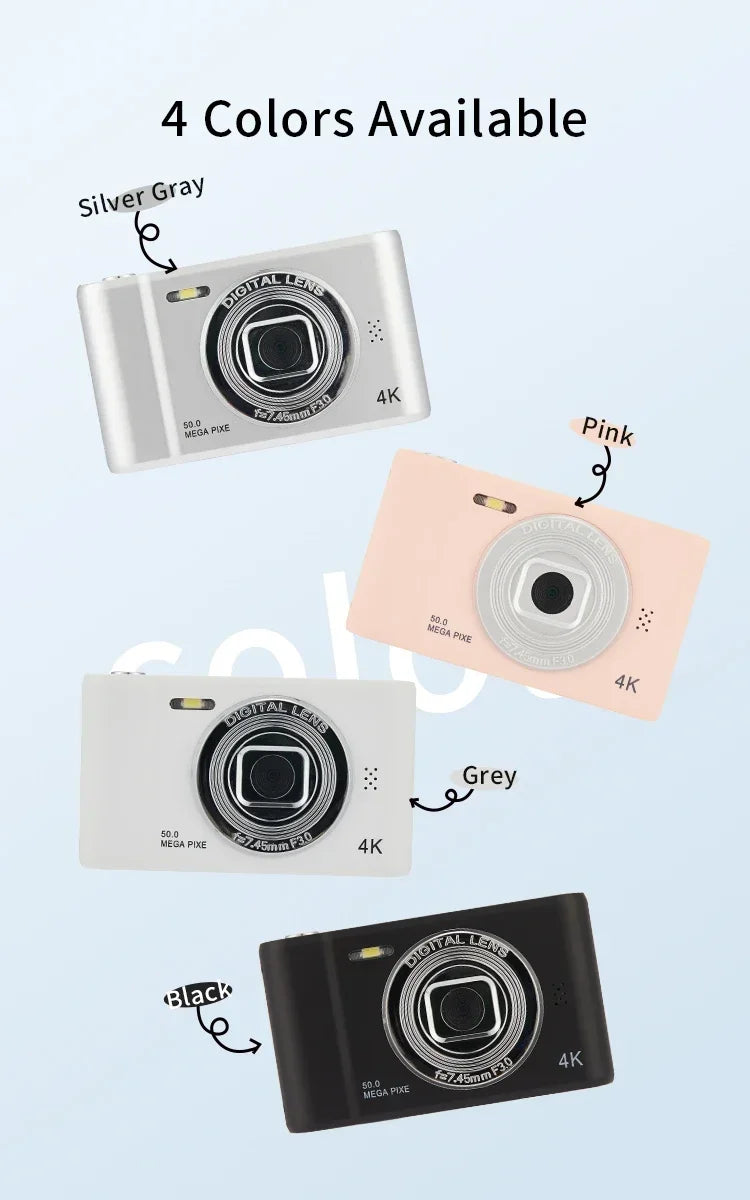 4K Digital Camera – Compact & High-Resolution