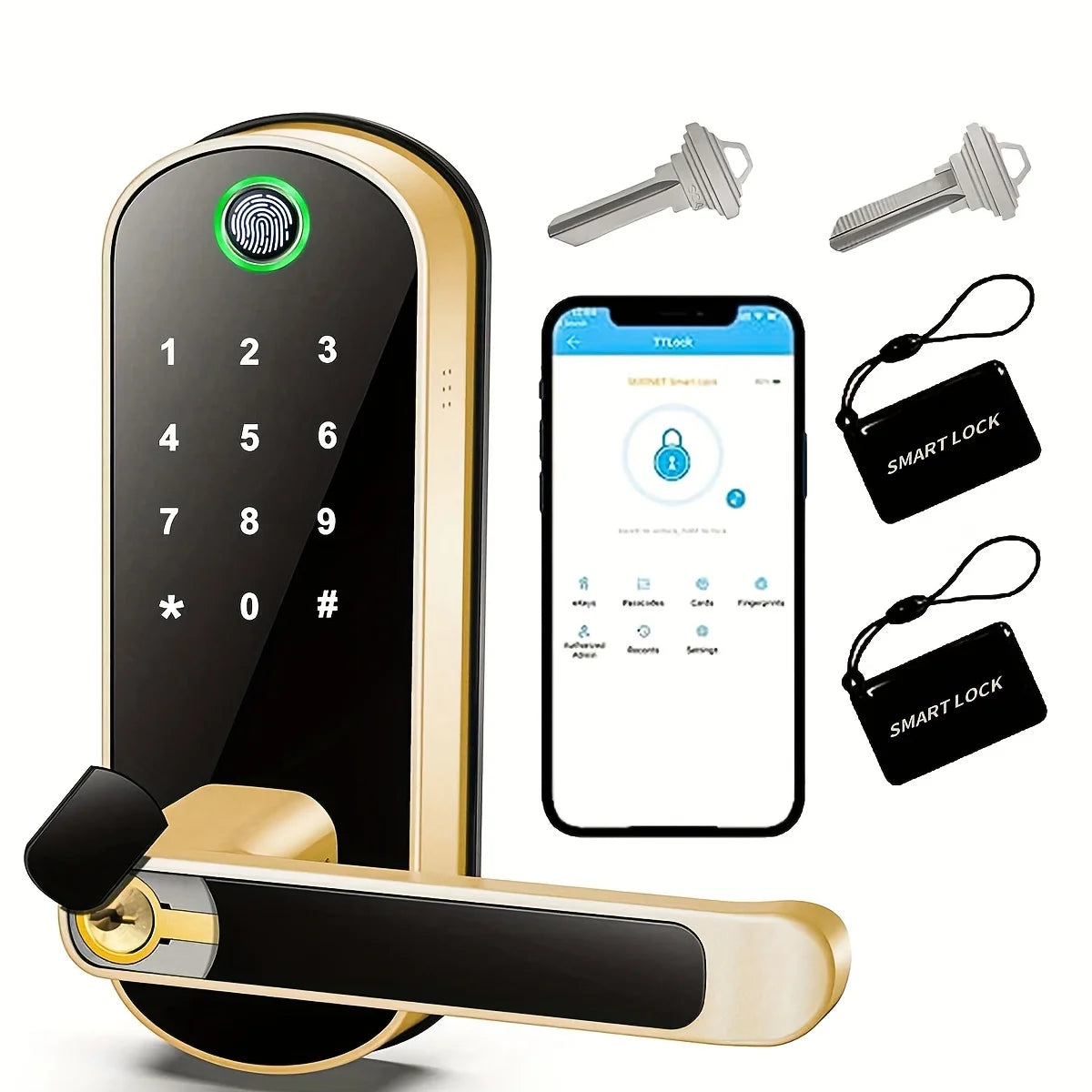 Smart Fingerprint Door Lock – WiFi & NFC Enabled