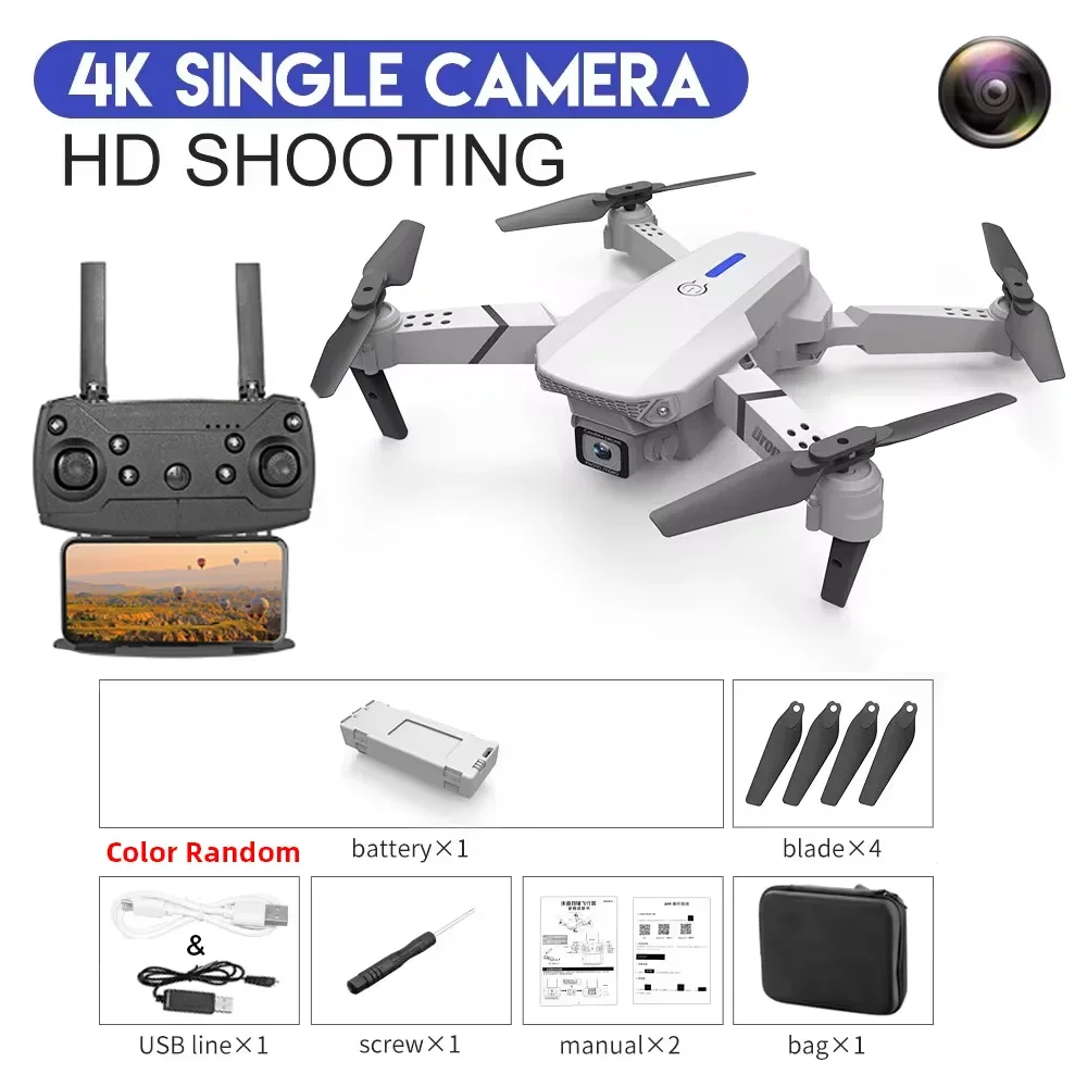 KBDFA 2023 New E88 Pro WIFI FPV Drone