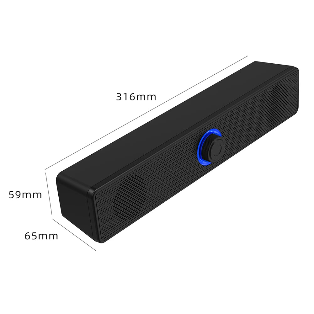 Bluetooth-Compatible Speaker 3D Stereo Bass Wired Soundbar